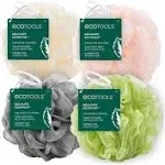 Eco Tools Delicate Eco Pouf Bath Sponge, Recycled Delicate and Exfoliating Bath Sponge Body Scrubber Loofah for Shower A