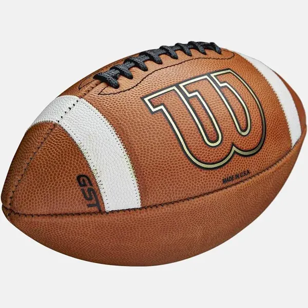 Wilson GST 1003 Official Size Leather Game Football - Collegiate and NFHS