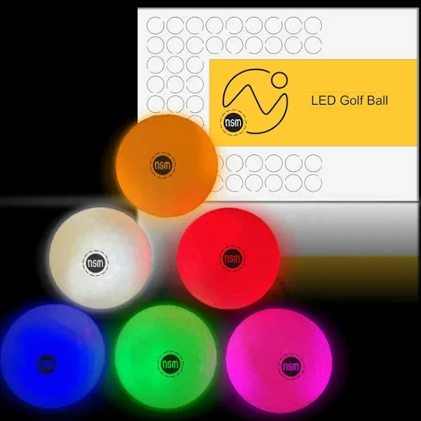 Glow in The Dark Golf Balls Super Bright Golf Ball for Nighttime Practice Golf 