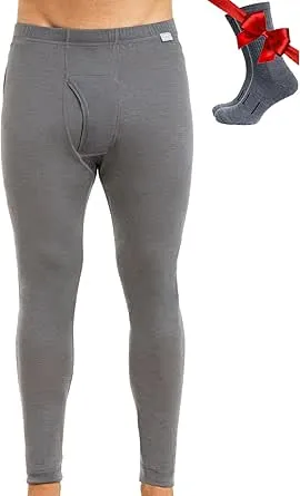 Merino Wool Base Layer Midweight Thermal Pants