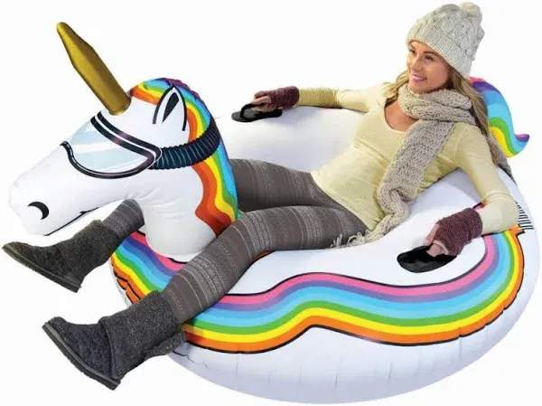 GoFloats Winter Snow Tube Unicorn