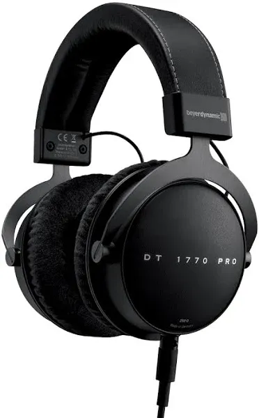 beyerdynamic DT 1770 PRO Closed Studio and Monitoring Headphones (Black) Bundle with Aluminum Headphone Stand for Desk with Solid Base Mount (2 Items)