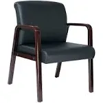 Alera Reception Lounge Series Guest Chair; Mahogany/Black