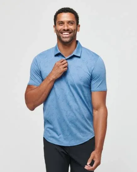 TravisMathew Men's Warmer Tides Scoop Golf Polo