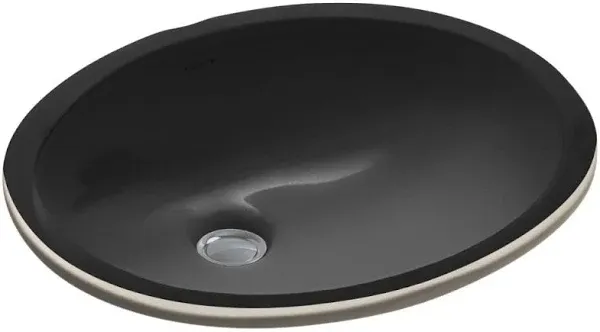 KOHLER K-2209-96 Caxton 17&#034; UnderMount Bathroom Sink with Overflow, Biscuit