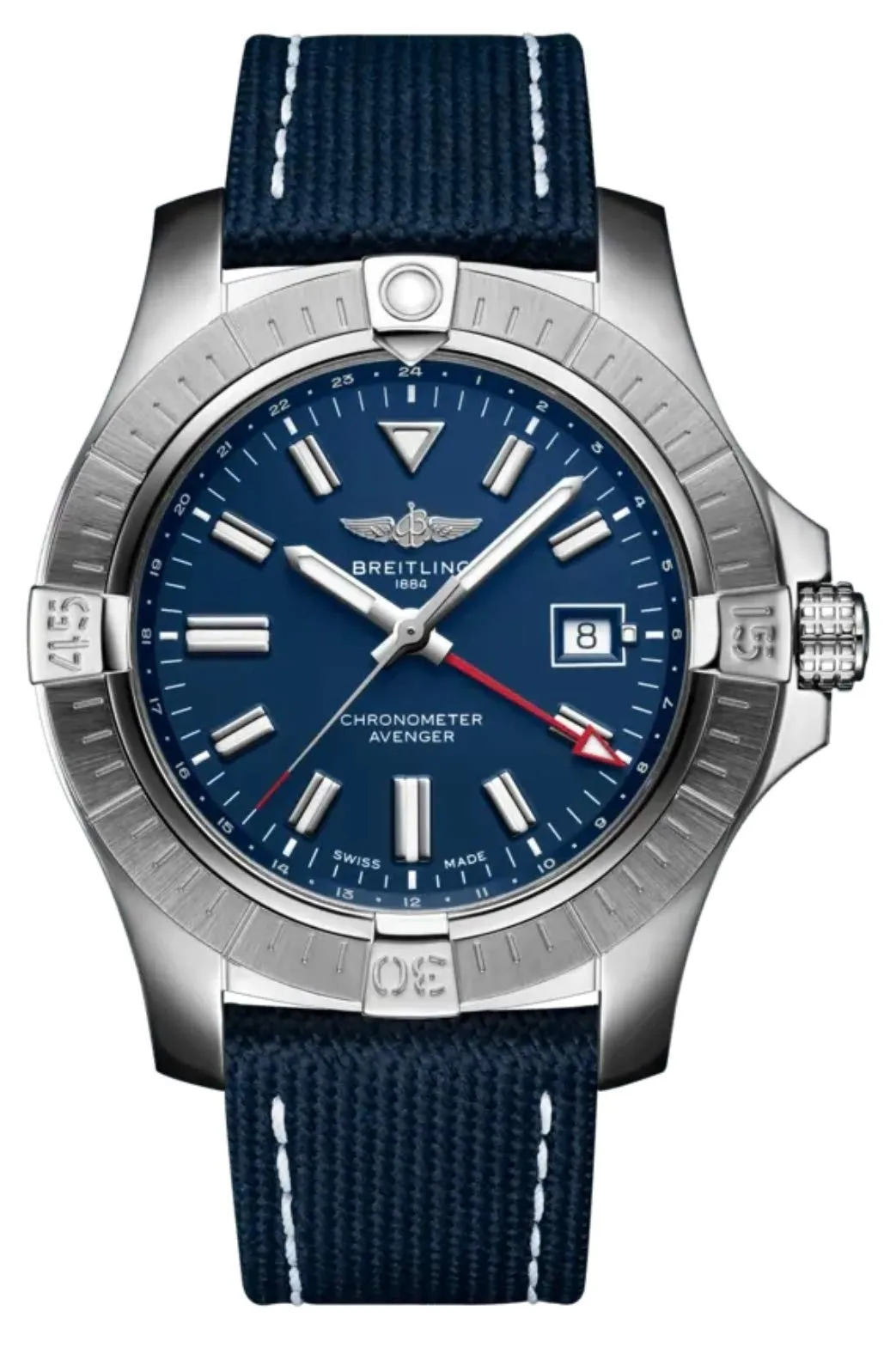 BREITLING Avenger GMT 45 A32395 A32395101C1A1 Date Blue Steel Men Automatic