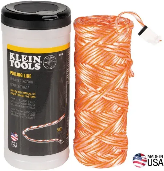 Klein 56108 Pull Line w/Orange Tracer, 500 ft