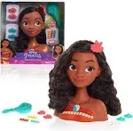 Disney Princess Moana Styling Head, 14-pieces, Pretend Play, Kids Toys for Ages 3 Up