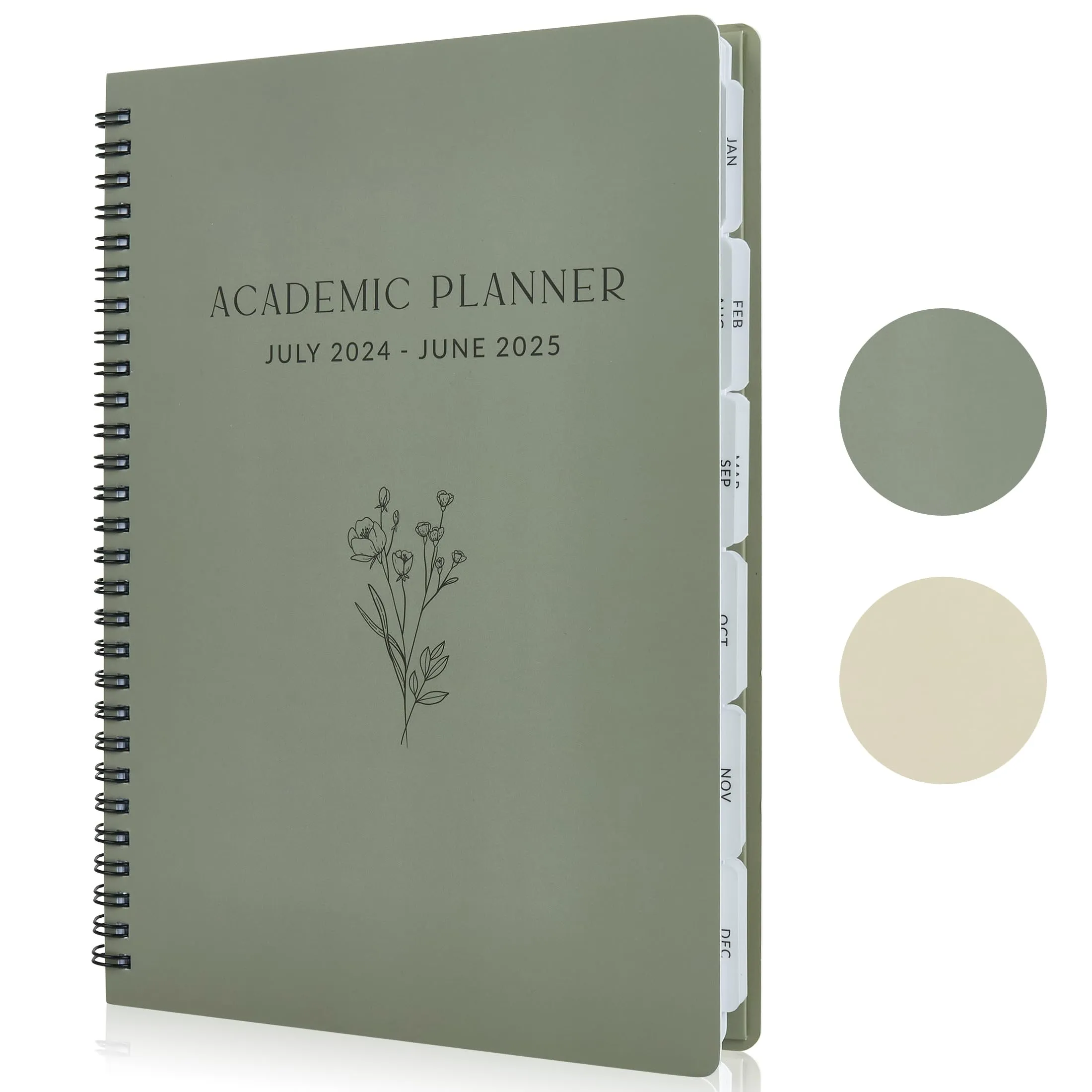 Beautiful 2024-2025 Academic Planner - A 7" x 10" Daily Planner for Women or Men with Weekly & Monthly Spreads For The 24-25 School Year - Runs From July 2024 - June 2025