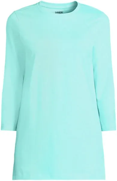 Lands' End Women's Petite 3/4 Sleeve Cotton Supima Tunic