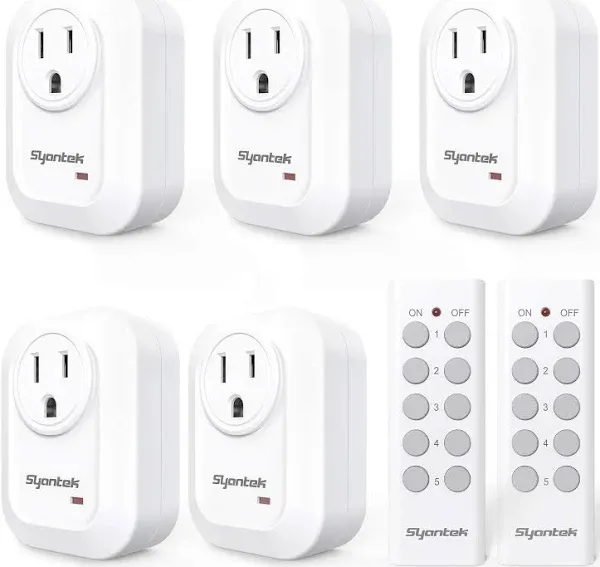 Syantek Wireless Remote Control Outlet Switch Kit