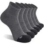 FITRELL 6 Pack Men's Athletic Ankle Socks Cushioned Sports Running Socks 7-9/9-12/12-15