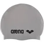 Arena Classic Silicone Swim Cap - Silver/Black