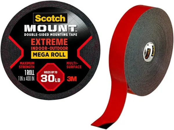 Double Sided Mounting Tape Heavy Duty, Black Extreme Mounting Tape, 1 Roll Ad...