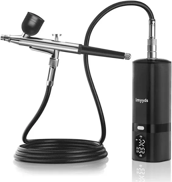 imyyds Airbrush Kit with Compressor 32PSI High Pressure Cordless Airbrush Gun