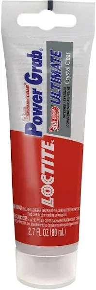 Loctite Power Grab Ultimate Crystal Clear Construction Adhesive Versatile Construction Glue for Glass