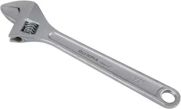 Olympia Tools Adjustable Wrench 01-024, 24 Inches, silver