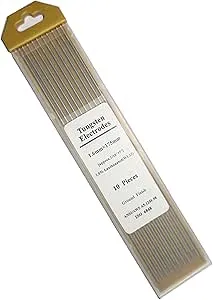 TIG Welding Tungsten Electrode 1.5% Lanthanated 1/16" x 7" (Golden, LANTHANUM-TUNGSTEN ELECTRODE WLa) 10-pack