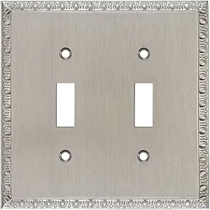 Nostalgic Warehouse Egg & Dart Double Toggle Switch Plate