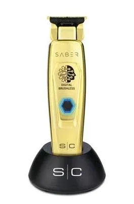 StyleCraft PRO Saber Metal Cordless Trimmer w/ Brushless Motor Gold SC405G - NEW