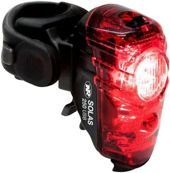 NiteRider SOLAS 250 Lumens USB Rechargeable Bike Tail Light Daylight Visible New