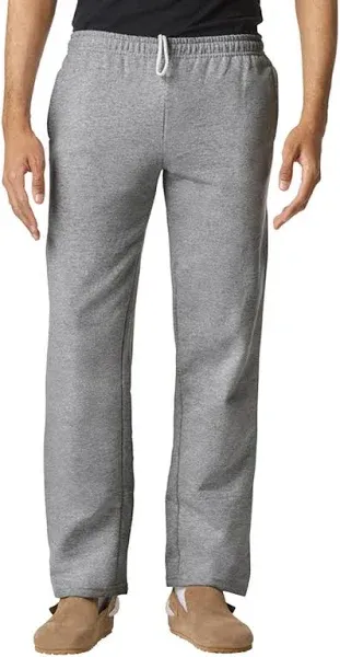 Gildan Men's 18300 Heavy Blend Open-Bottom Sweatpants with Pockets