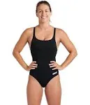 Arena Swimsuit - Women - Black-White - Size: 22 - Team Swim Pro Solid One Piece