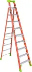 Louisville Ladder FXS1510 10 ft. Fiberglass Cross-Step Ladder Type iA 300 lbs Load Capacity