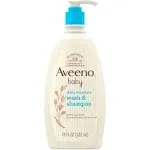 Aveeno Baby Gentle Wash & Shampoo, Natural Oat Extract, 3 x 18 fl. oz