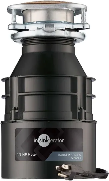 Insinkerator Badger 1 Garbage Disposal 1/3 HP with Cord