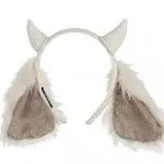 elope Goat Ears Costume Headband for Kids - Faux Fur Headband with Stuffed Horns and Ears