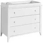 Babyletto Sprout 3 Drawer Wooden Dresser with Removable Changing Tray in White