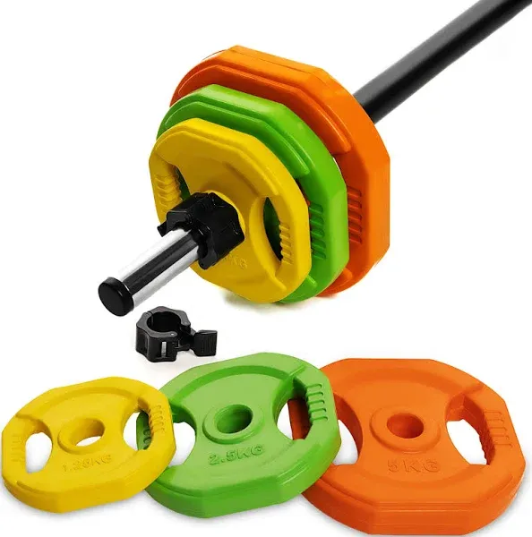 Cardio Pump Set, Adjustable Barbell Weight Plates for Home &amp; Gym Workout (ava...