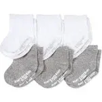 Burt's Bees Baby Unisex Baby, 6-pack Ankle Socks With Non-slip Grips, Made With Organic Cotton