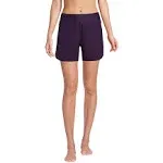 Lands' End Women's Curvy Fit 5" Quick Dry Swim Shorts with Panty - 16 - Blackberry