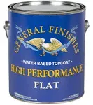 General Finishes High Performance Water Based Topcoat, 5 Gallon, Flat