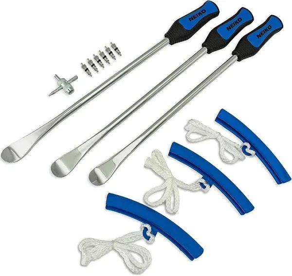 20601A 14.5” Steel Tire Spoons Tool Set, Tire Tools Include 3 Piece Tire Spoons,