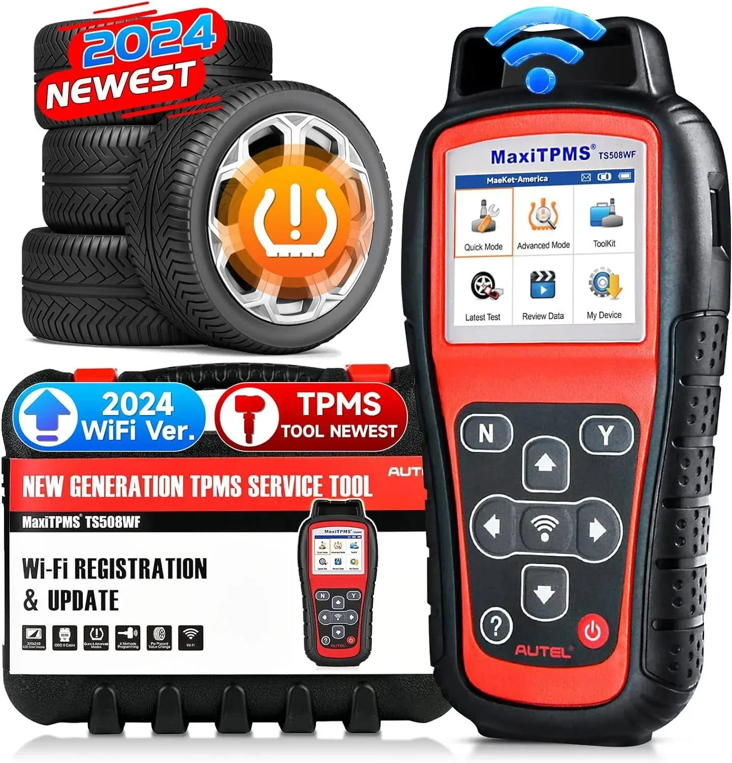 Autel MaxiTPMS TS508WF TPMS Programming Tool 2024 TPMS Relearn/Reset MX Sensor ...