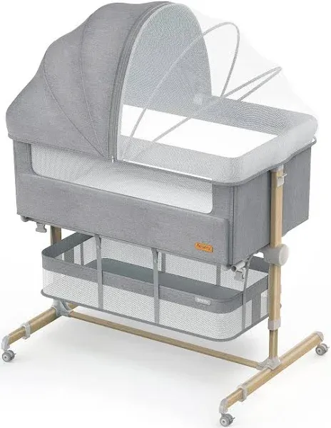 Besrey Baby Bassinet Bedside Sleeper Height Adjustable