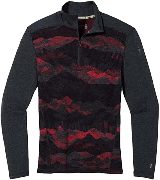 Smartwool Men's Classic Thermal Merino Base Layer Pattern 1/4 Zip