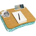 LapGear Designer Lap Desk with Phone Holder and Device Ledge - Aqua Trellis - Fits up to 15.6 Inch Laptops - Style No. 45422,Medium - Fits up to 15.6" Laptops