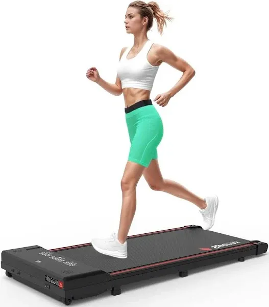 Sperax Treadmill-Walking Pad-Under Desk Treadmill-3 in 1 Folding Treadmill-Treadmills for Home-Black Red