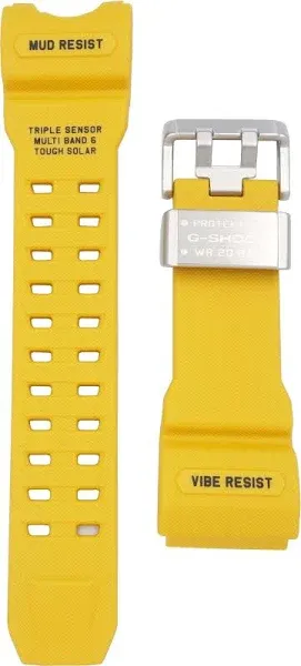 Casio G-Shock Mudmaster GWG-1000 Watch Band Strap Yellow Replacement Bands NEW