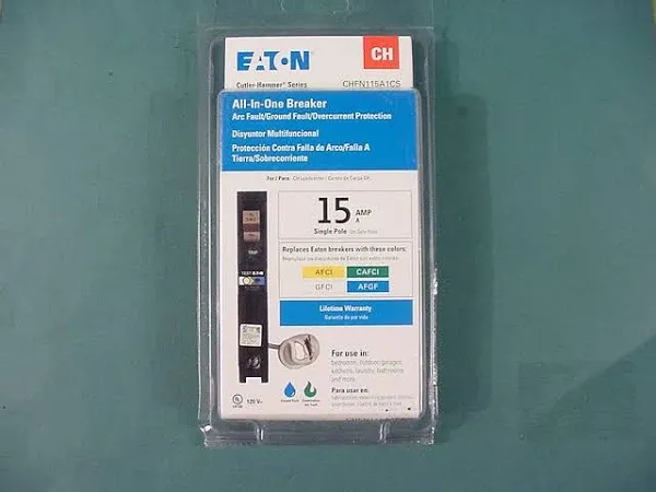 Eaton CH 15 Amp All in One AF/GF Breaker