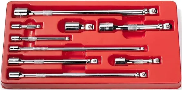 9pc wobble Socket wrench Bar Extension Tool Set 1/4&#034; 3/8&#034; 1/2&#034; Dr 