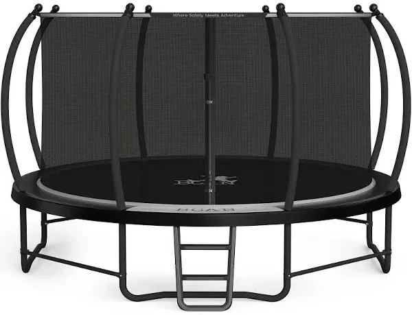 BCAN Trampoline 8FT 10FT 12FT 14FT 15FT 16FT Recreational Trampoline with Enclosure for Kids Adults, ASTM Approved, Outdoor Trampoline with Ladder for Kids