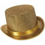 Gold Glitter Top Hat