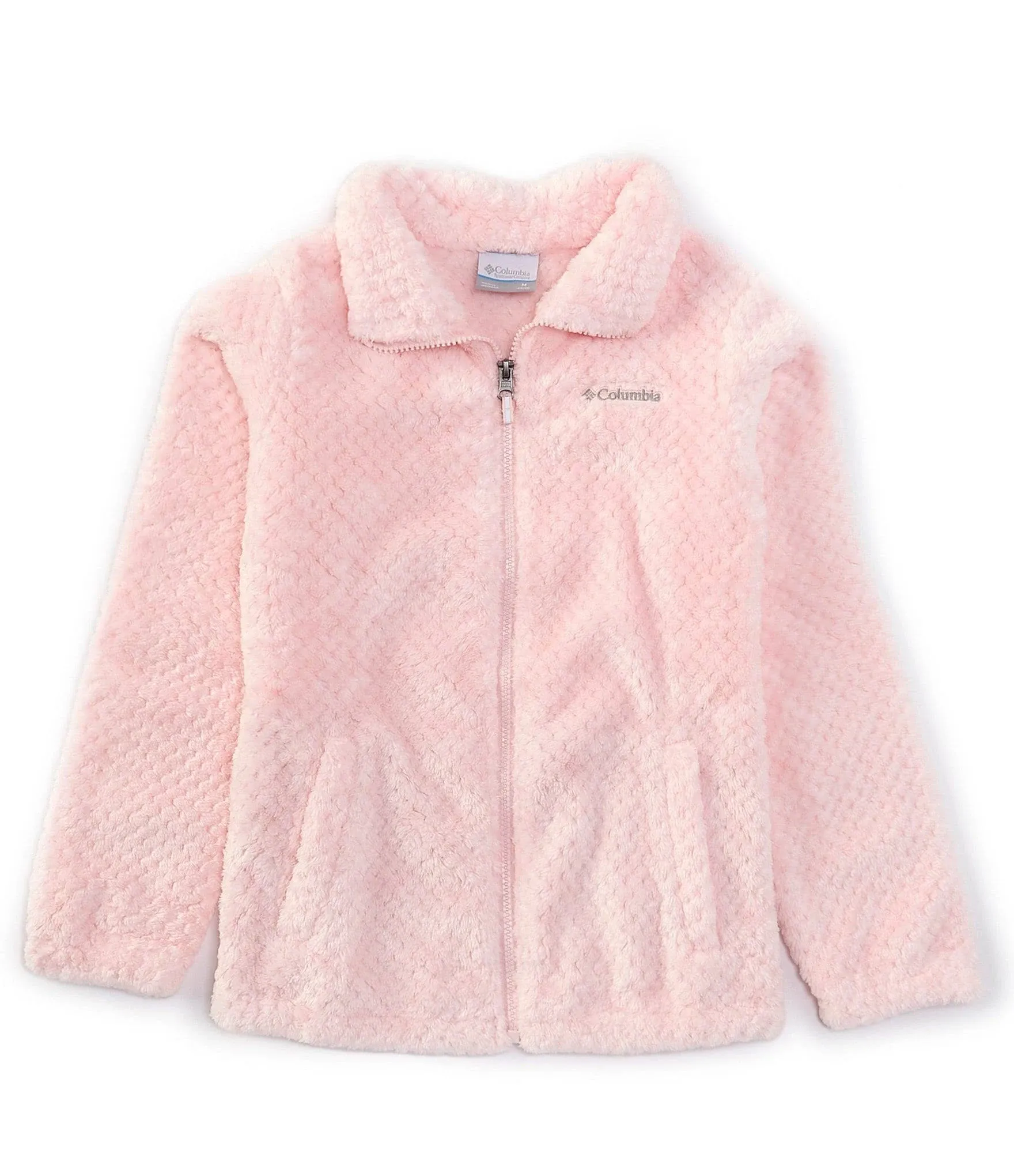 Columbia Fire Side Sherpa Hybrid Full-Zip Fleece Jacket - Girls' Satin Pink, XL