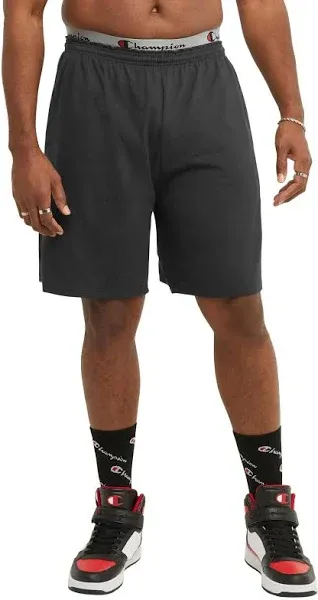 Champion Mens Jersey Shorts Fitness Gray Granite Heat Flat Front Pockets Xlarge