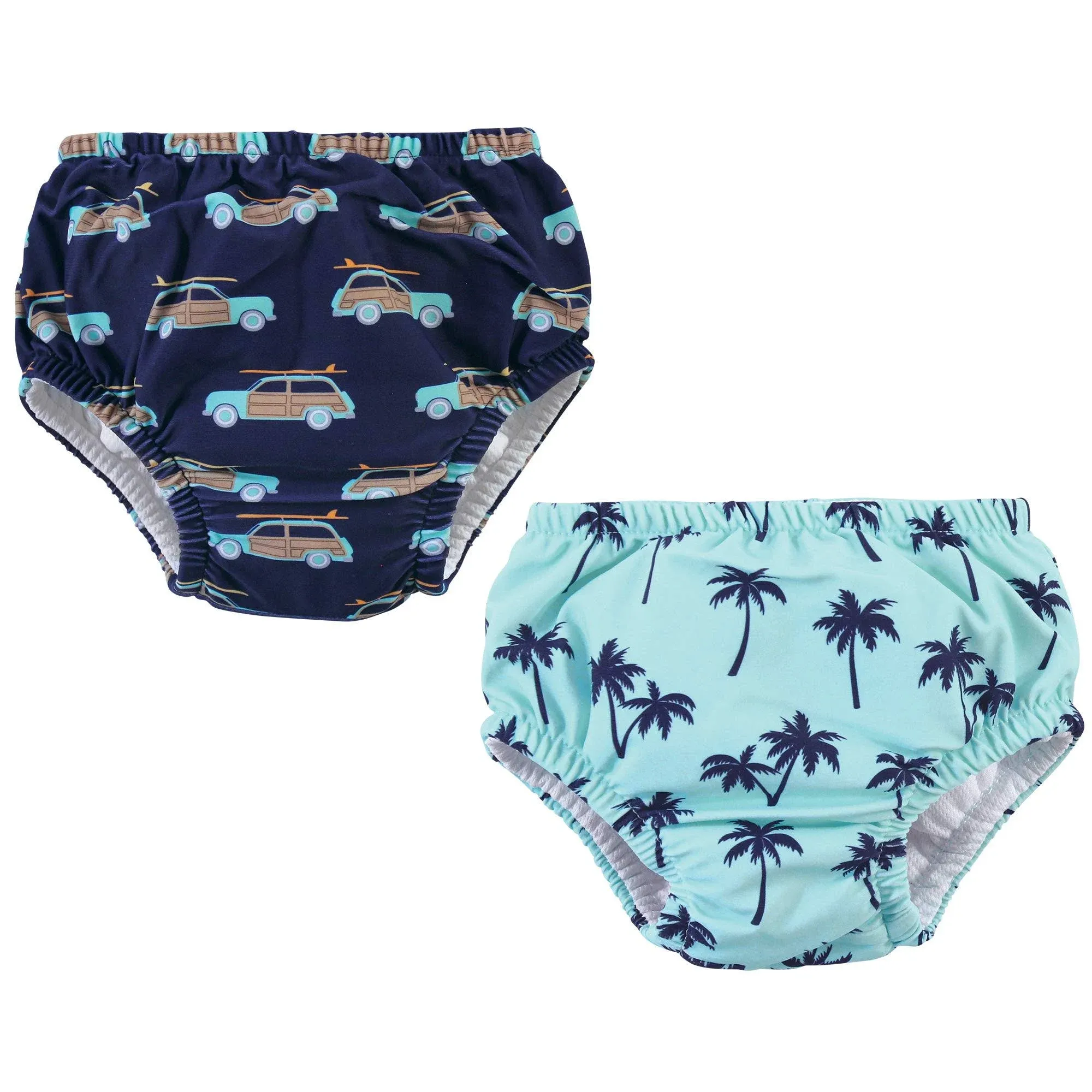 Hudson Baby Infant and Toddler Boy Swim Diapers, Palm Trees, 4 Toddler